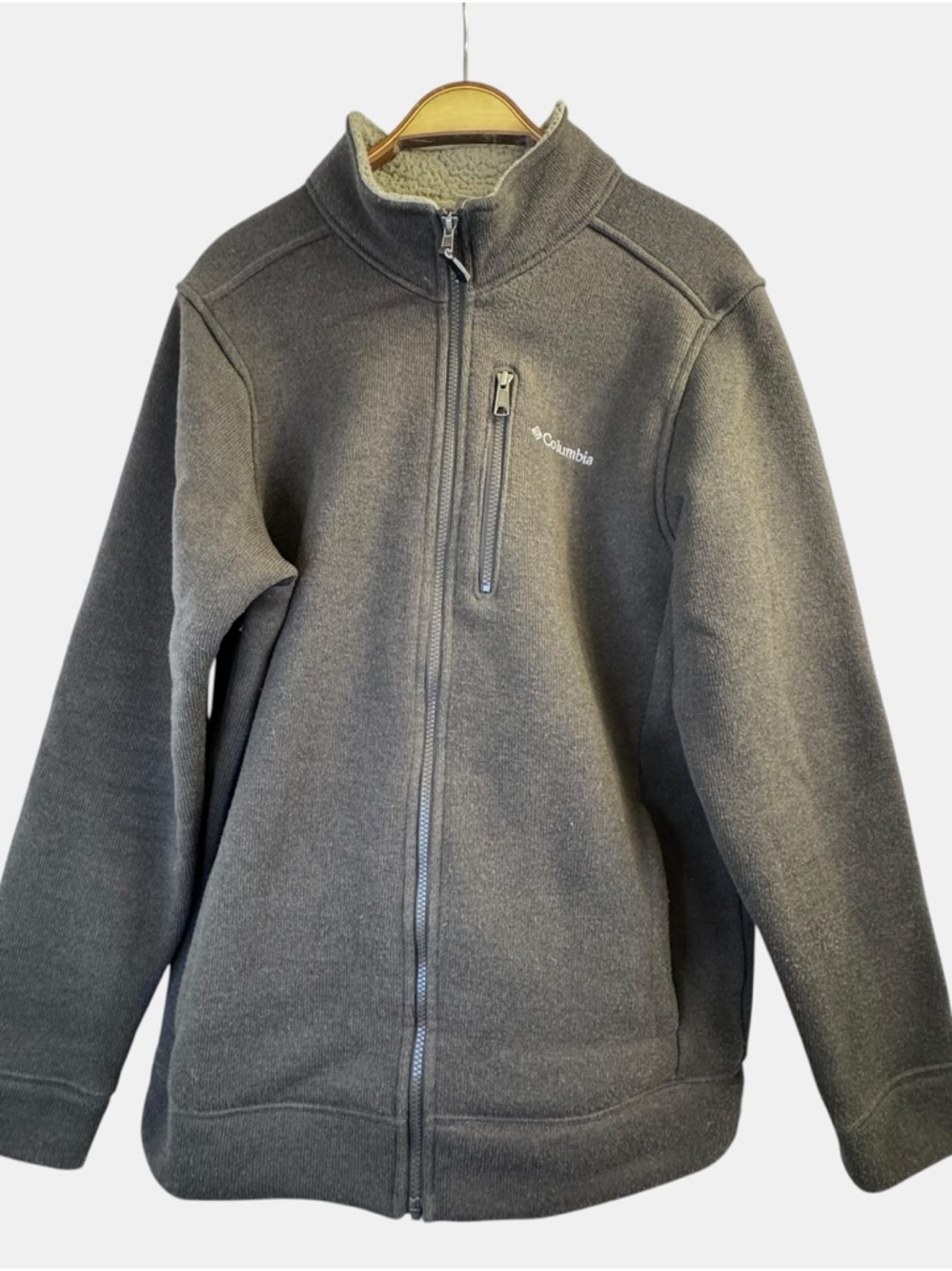 Columbia Men’s Full Zip Fleece Jacket Taupe Size L